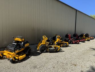 Selling Various Commercial Landscaping Equipment Mowers Stander X Scag Vride Toro John Deere Western Boss Morback New Holland Case Cat Vermeer Kabota 