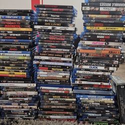 100+ BLU RAY AND DVDS