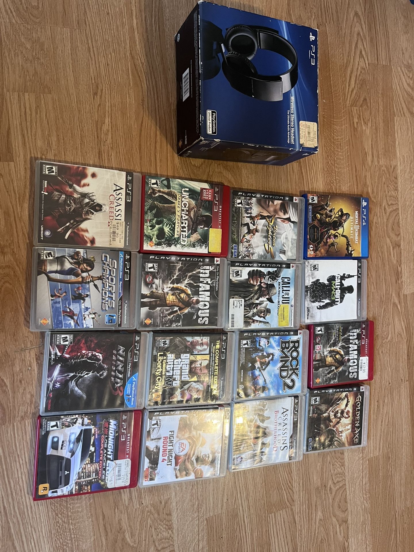 PS3 Wireless stereo headset, 15 PS3 Games