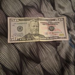 I Hav A  2009 50 D0llar Bill Serial #ja 1(contact info removed)a
