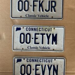 Retired  Classic Vehicle CT License Plates