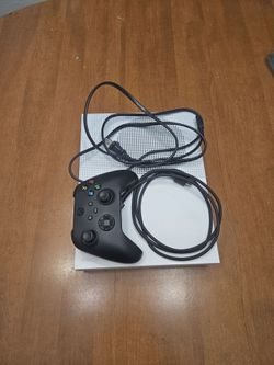Xbox 1S with controller and cables