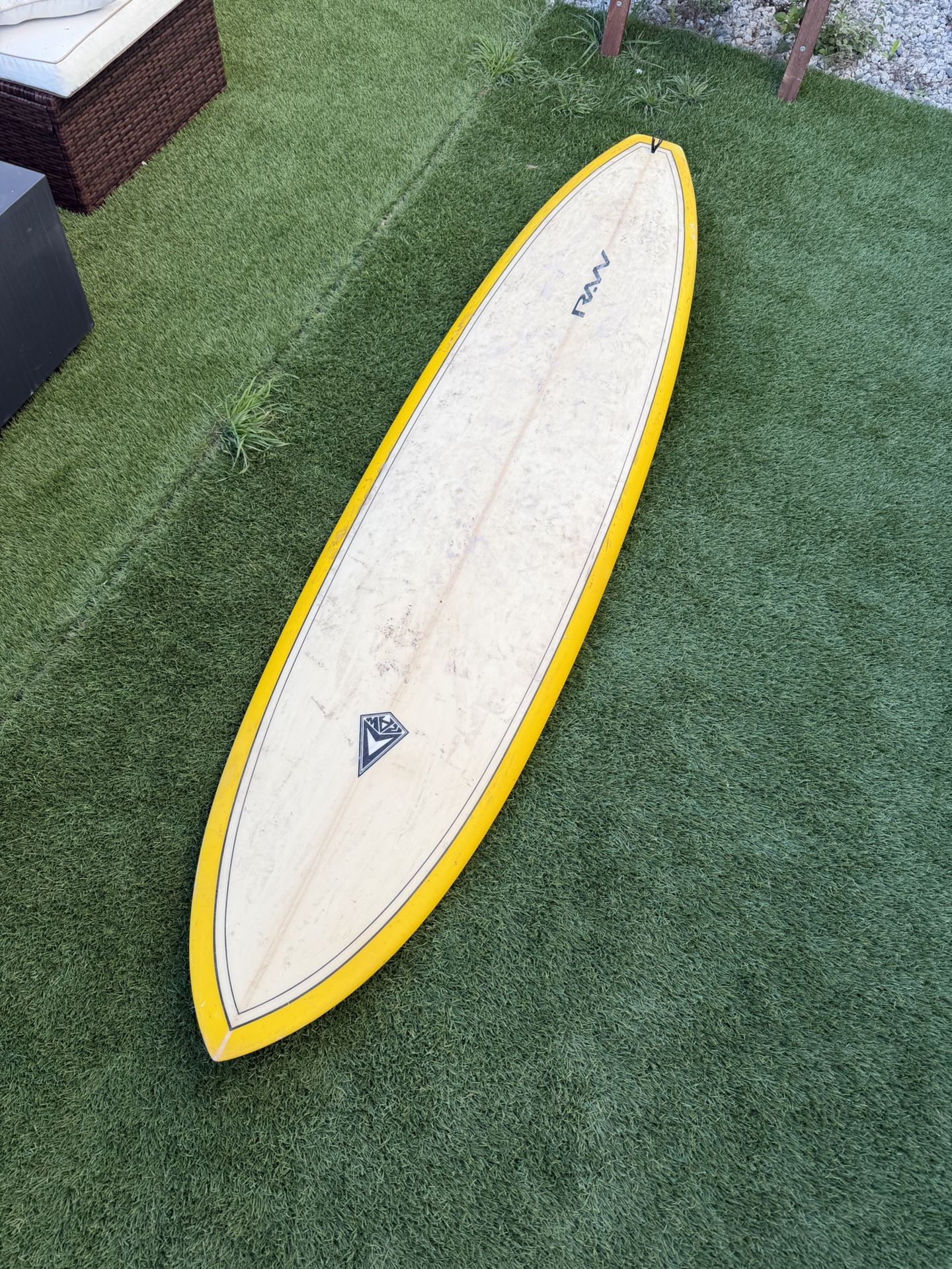 7'6ft Raw Surfboard
