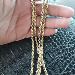 14k Real Gold Halo Chain 29" Inches