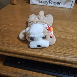 TY Beanie Babies "Wrinkles The Dog" Large Size Mint 
