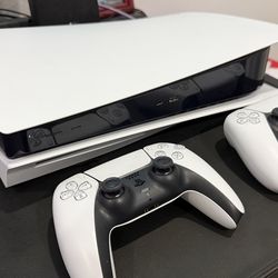 PlayStation 5 w/ Disk Drive and 2 Controllers