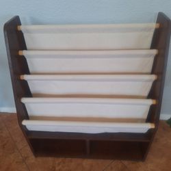 Malboo Wooden And Cloth Front Facing Bookshelf