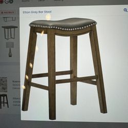 BRAND NEW- Leather Studded Bar Stools (3)