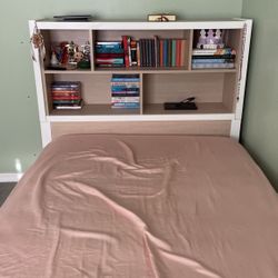 Bed with Bookcase and Mattress (I Accept Reasonable Offers)