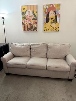 Beige 3 seat couch
