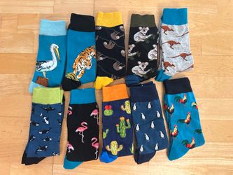 WeciBor Men's Combed Cotton Novelty Crew Socks One Size