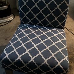 Blue And White Accent Chair