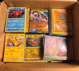 Box of Pokemon cards