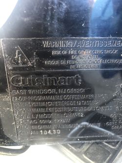 Cuisnart coffee maker