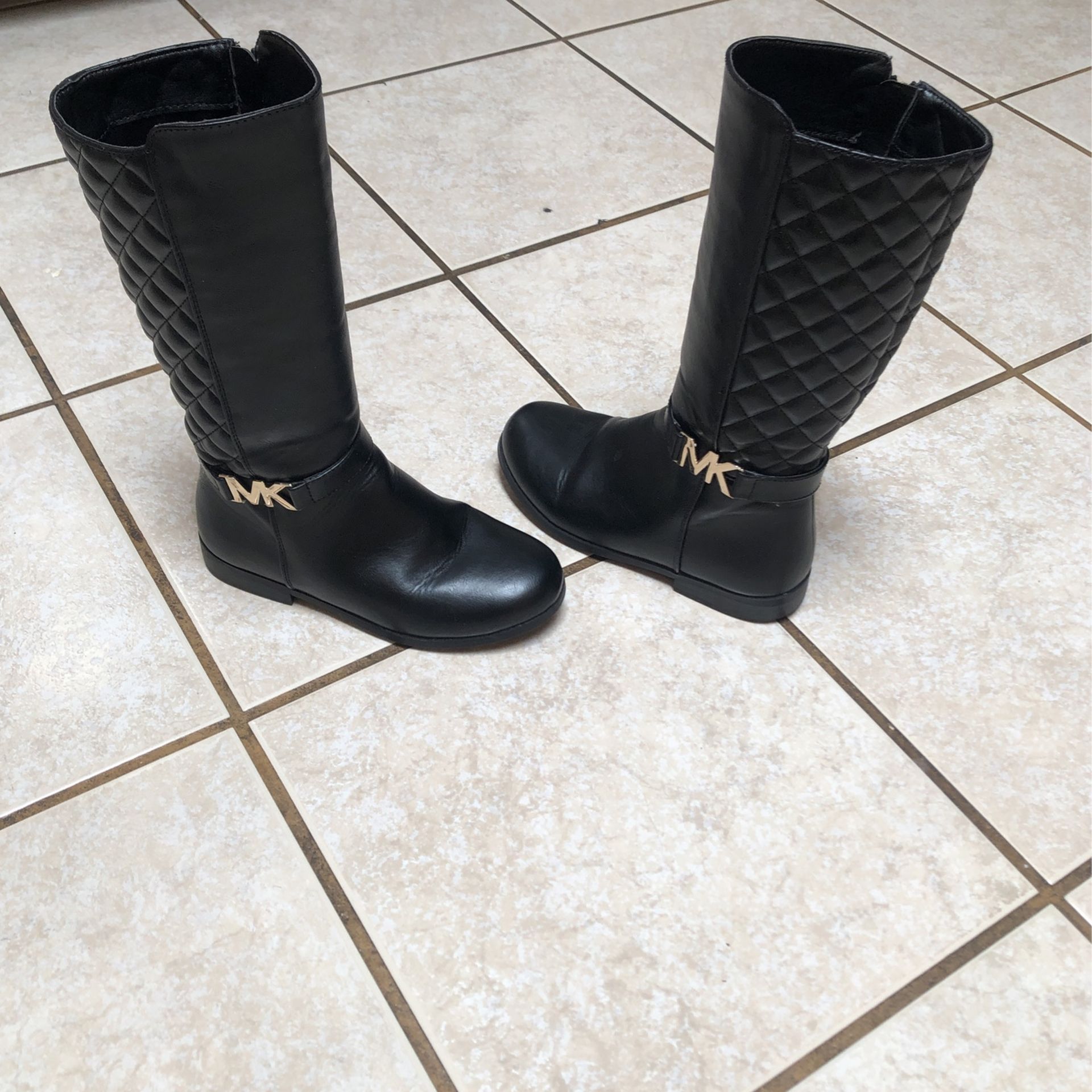 Almost New Michael Kors Black Girl Boot Size # 2