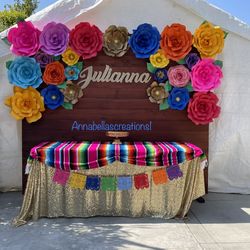 Decoración Mexicana , Mexican Theme Decor, Paper flowers , Fiesta Mexicana , Party Decoration, Decoraciones Mexicanas
