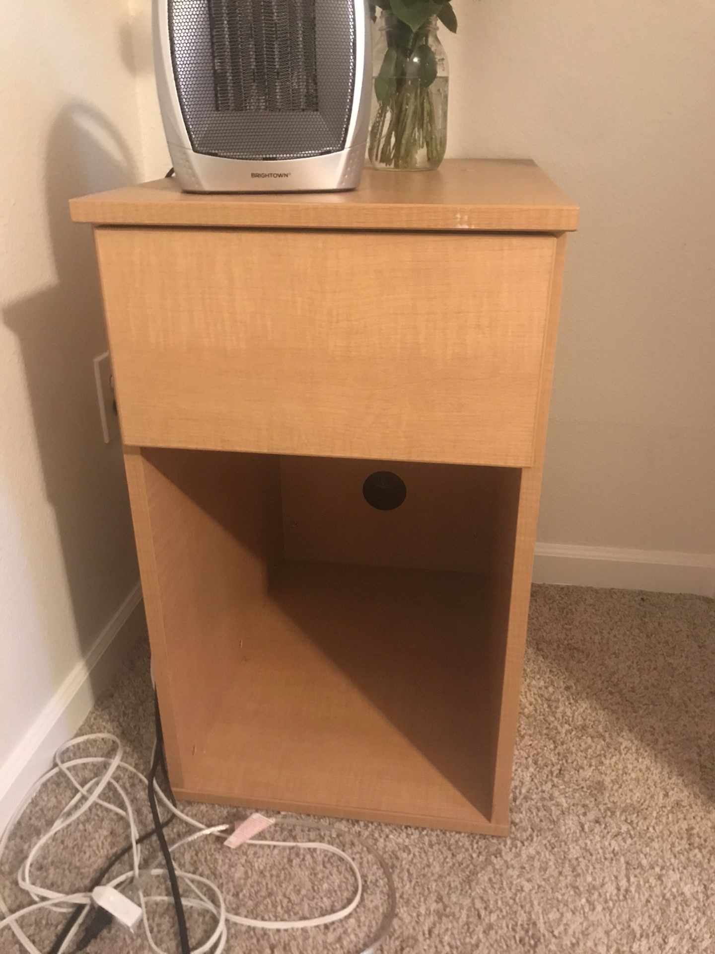 Brown office work desk and matching night stand