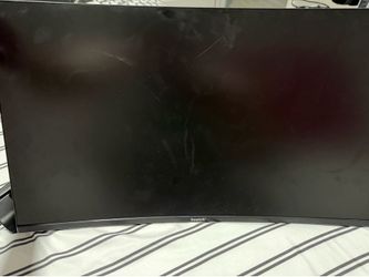 Gawfolk 24” Curved Gaming Monitor + Adjustable Wall Mount