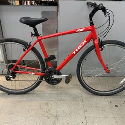 Red Trek Verve 2 Aluminum Road Bike Bicycle Large Transport Mobility Outdoors Travel Hobby Shimano Altus Brakes Wheels Rims Frame City Trekking 