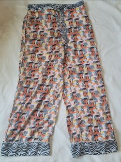 Barbie™ ❤️ Karen Mabon Poolside Cropped Silky Pajama Pants Size XS.
