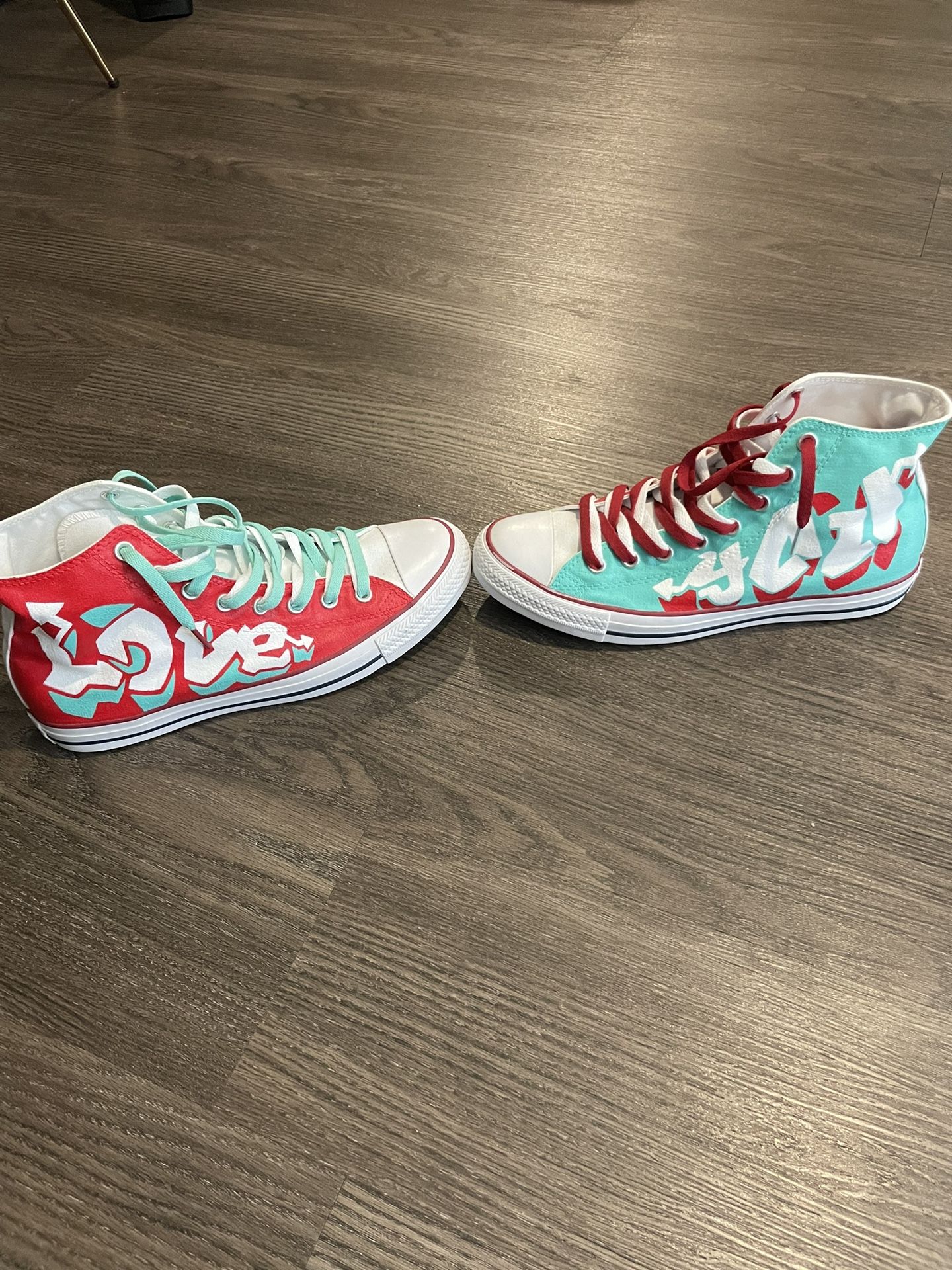 Custom ‘Love you’ Chucks Size 10 *Brand NEW* Women's shoes