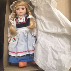 Royalton Collection Porcelain Doll - Flower Holland Dutch Clog Braids Dress 1998