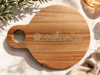 Charcuterie board Disney gold inlay