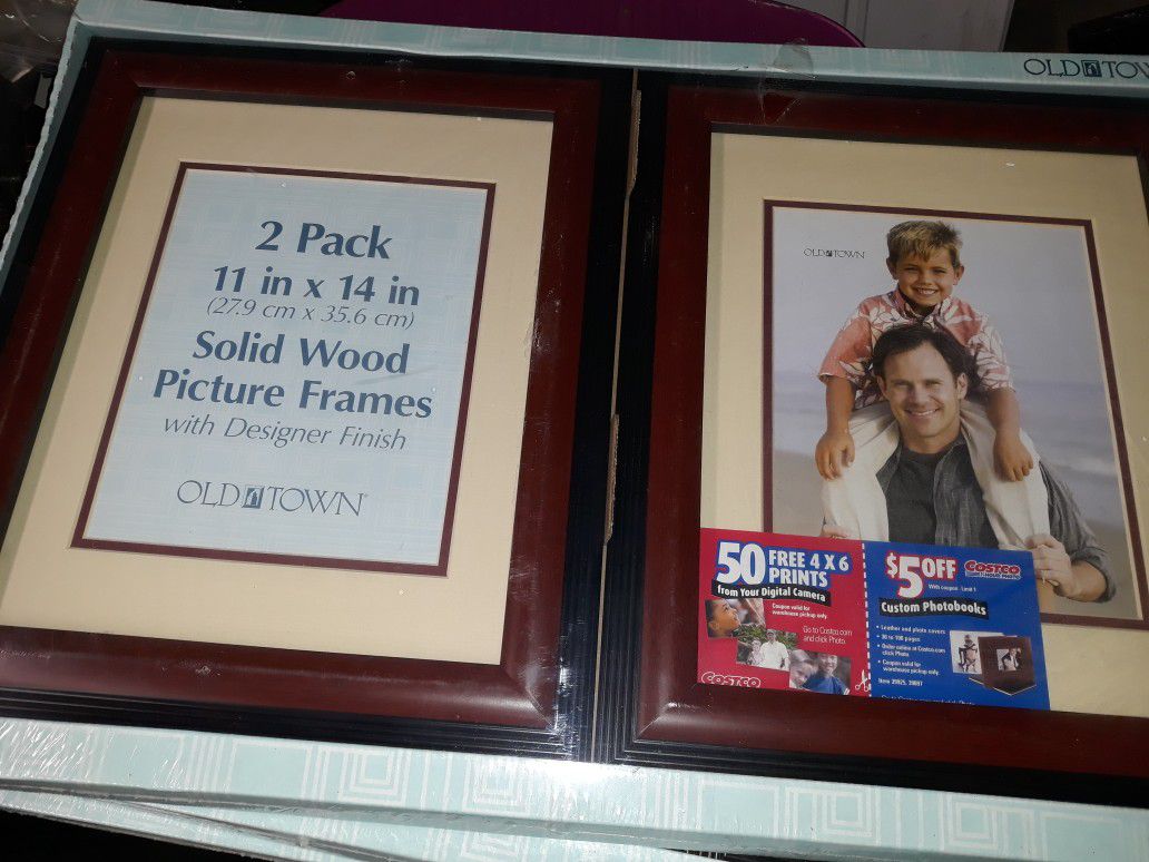 2 pack 11x14 solid wood picture frames