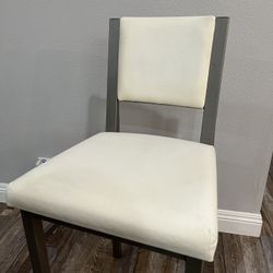 Premium Amisco Non-Swivel Bar Stool – White Upholstered – Excellent Condition Moving Sale!