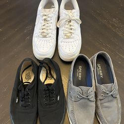 Men’s Shoes Lot Nike Sperry & Vans Size 10
