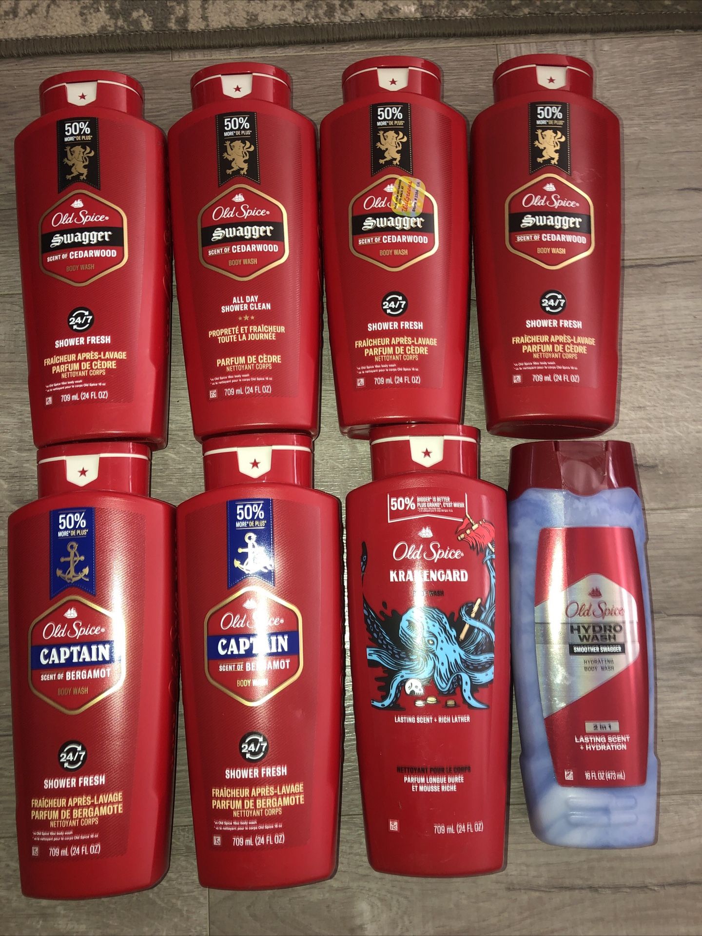 Lot Of 8 Old Spice Body Wash