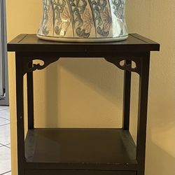 Side table with ceramic stand