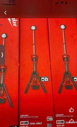 Milwaukee new rocket light M18 $220 Each one