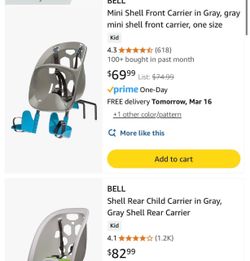 Bell Mini Shell Front Child Bike Carrier