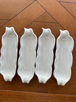 4 New Corn-Shaped Porcelain Dishes from  France