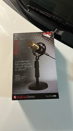 Tzumi PodCast Series Reverb Pro Condenser Microphone Shock Mount Stand