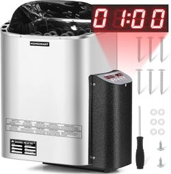 Mxmoonant Sauna Heater, 6KW 220V Electric Sauna Heaters Digital Control Sauna Stove Dry Steam Sauna Bath for Home Hotel Spa Max. 300 Cu.ft with Sauna