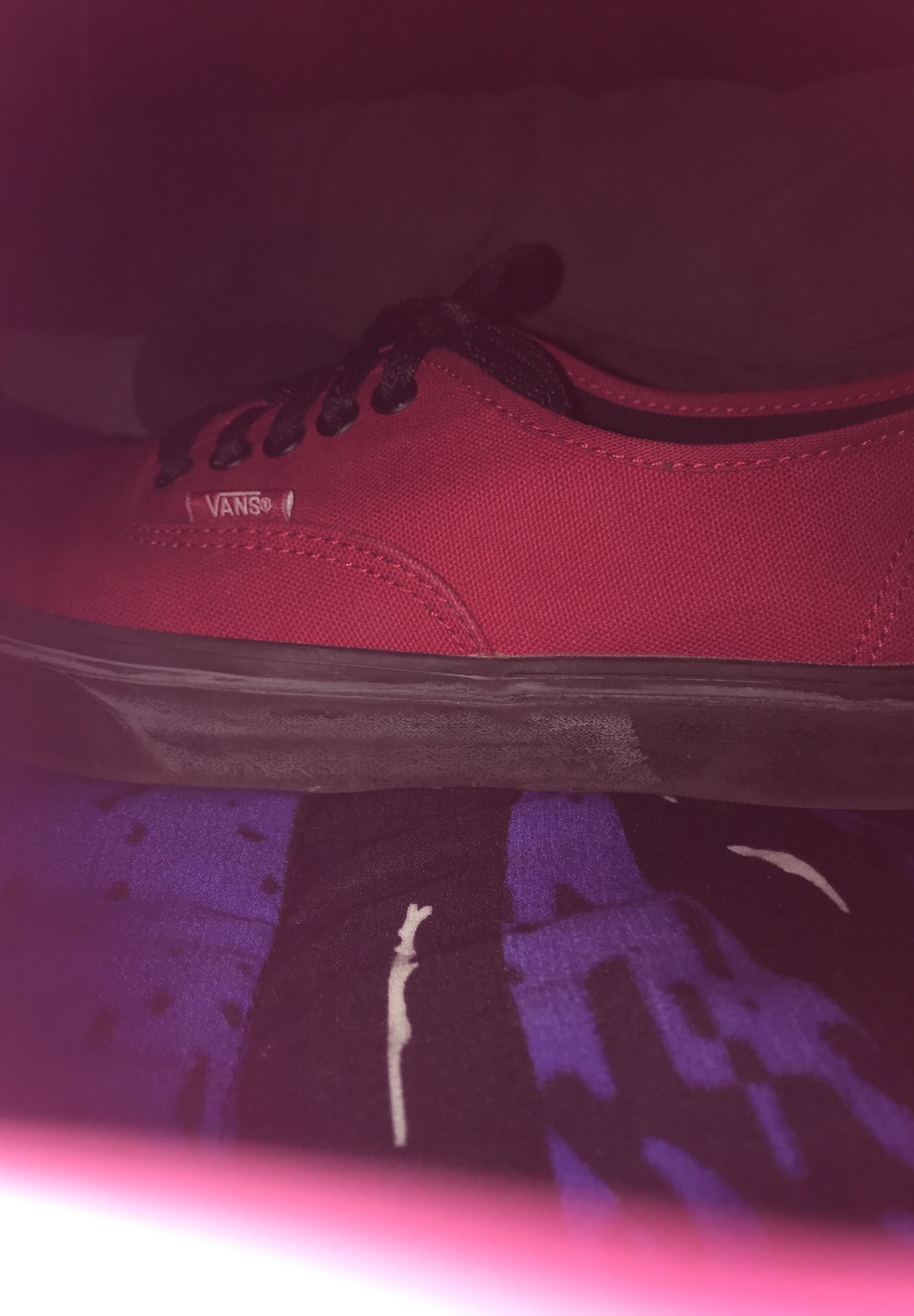 Red vans shoes