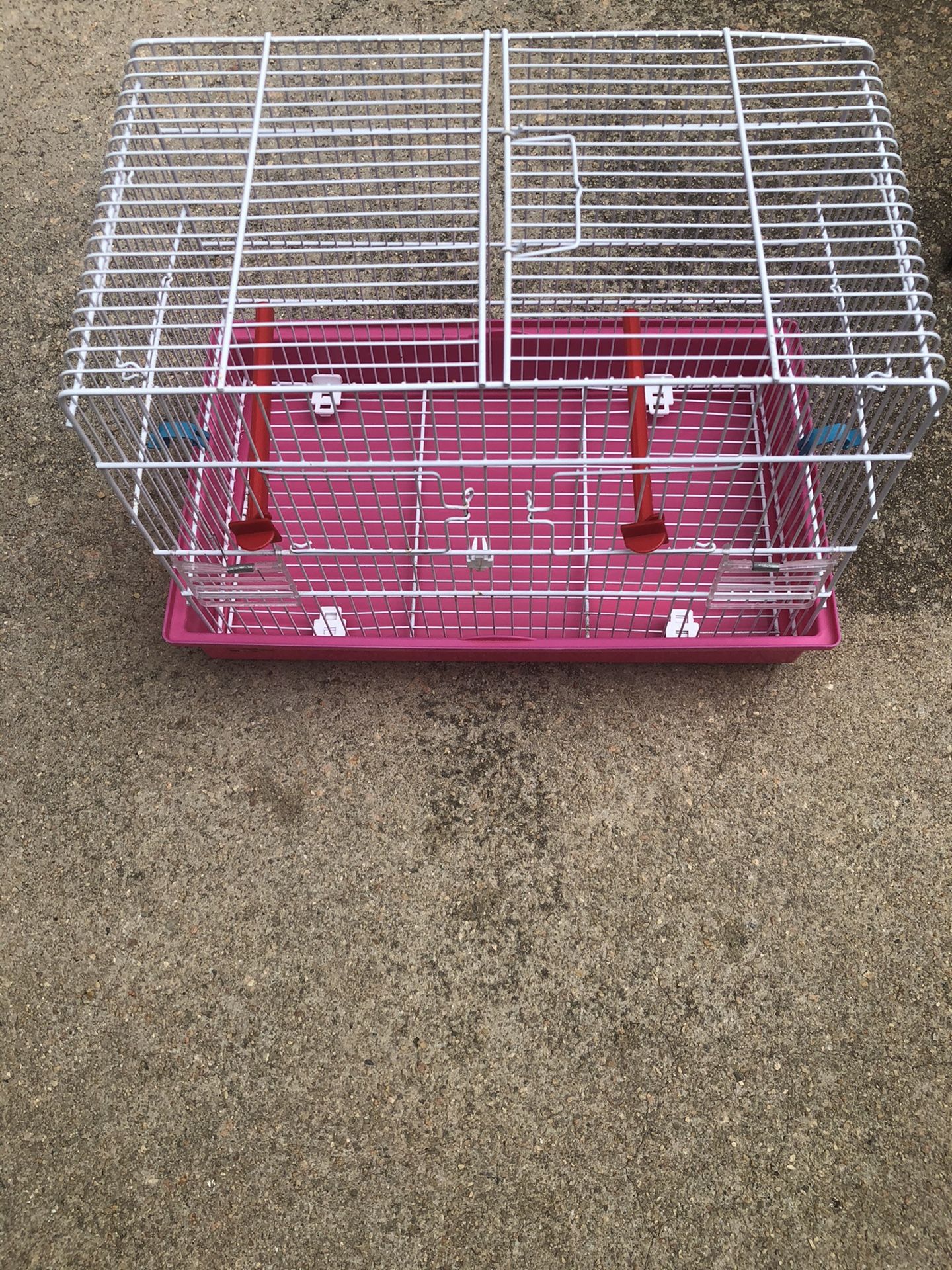 Pink bird cage