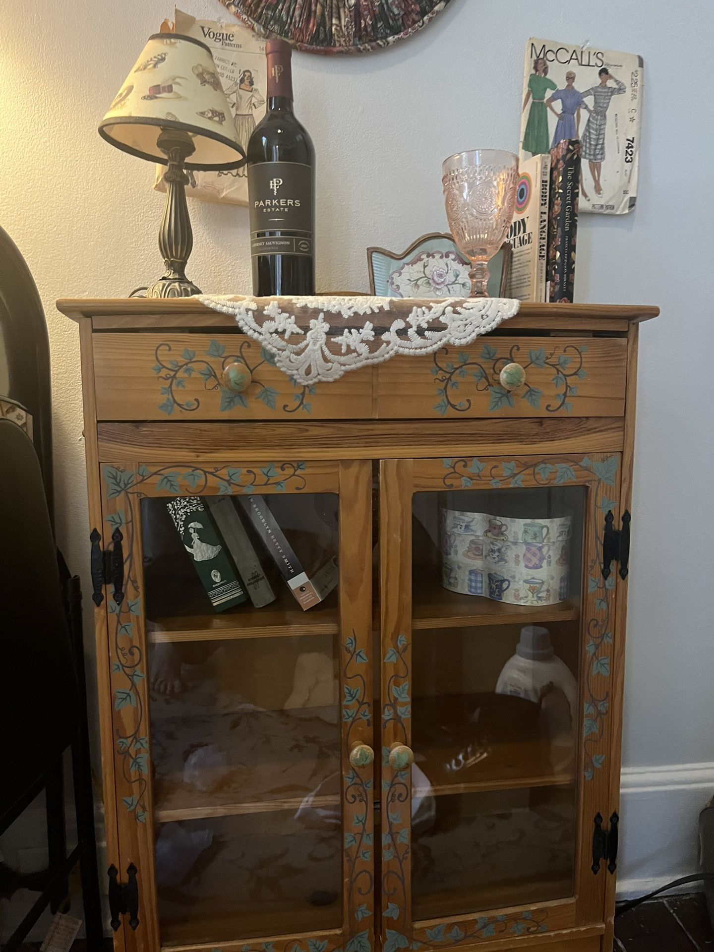 Vintage Wood Entry Table 