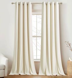 Ivory Velvet Curtains 