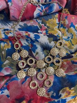 Fabulous rhinestone silver necklace