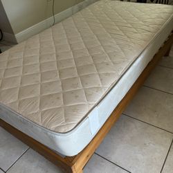 Twin Platform Bed Solid Wood - Good Condition