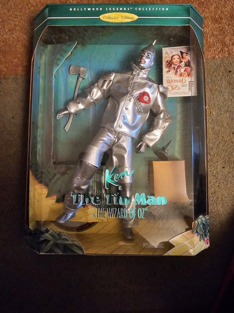 Classic! Wizard of Oz Barbie Doll Ken Tin Man 1995 Collector Edition Vintage