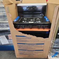New Whirlpool Black Gas Stove