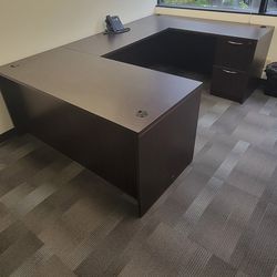Office Desks, Dark Brown, 66" X 101"