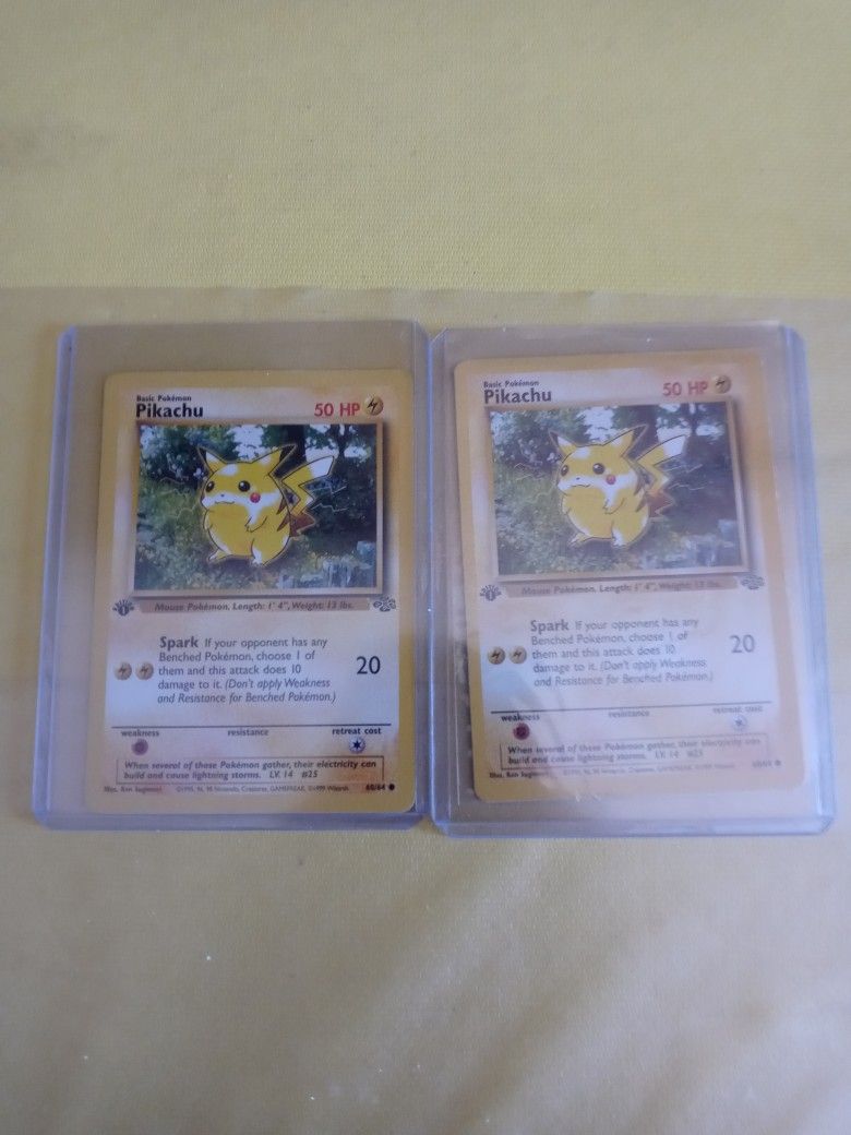 Pikachu First Editions Pokemon Cards 1995