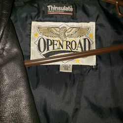 Real leather biker jacket medium size 38