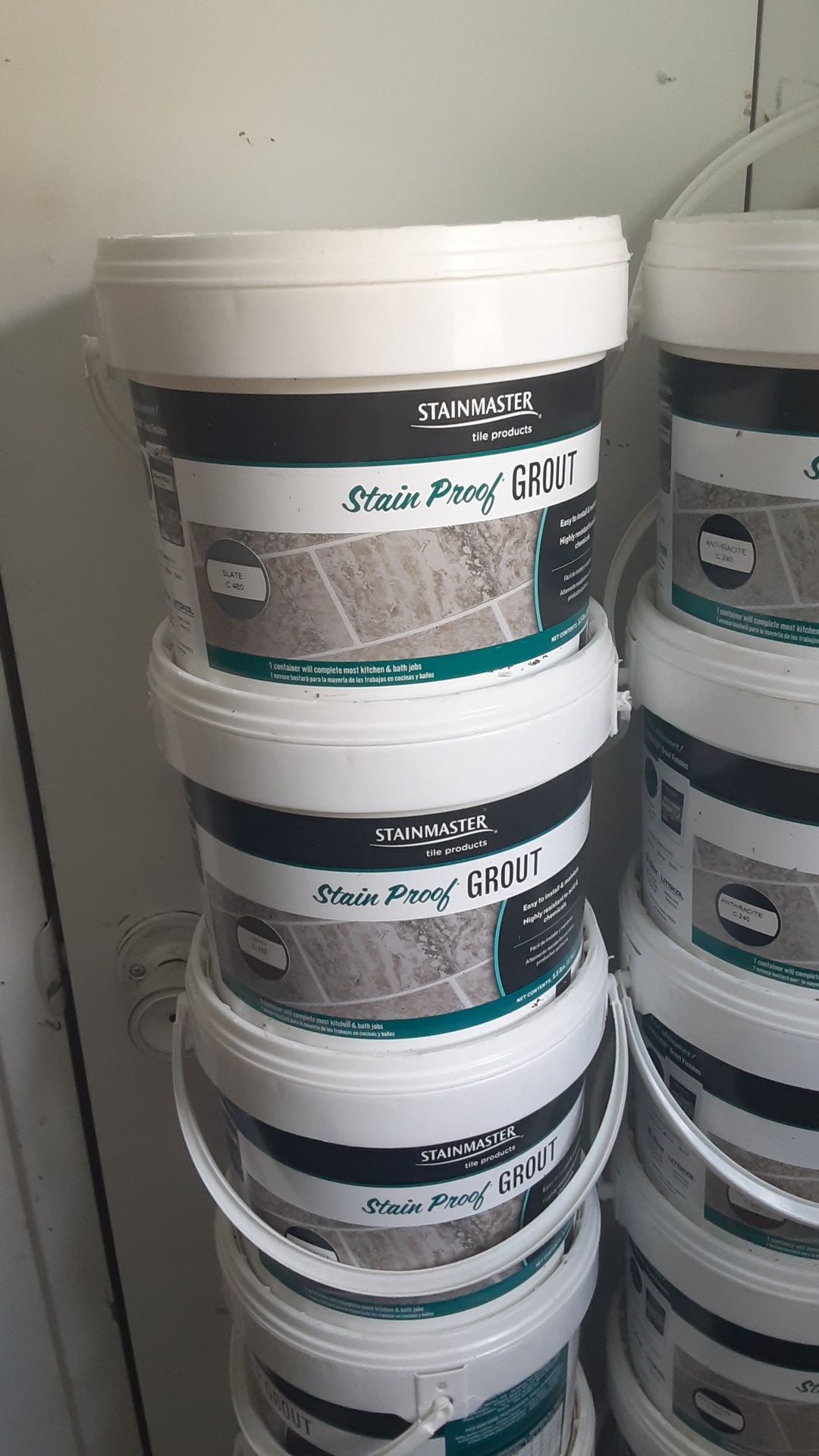 Stainmaster premixed grout grey black and brown for Sale in Yulee, FL