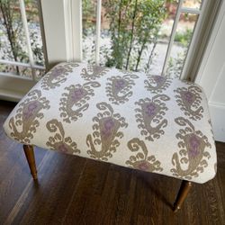 Indian Paisley Print Ottoman Foot Stool